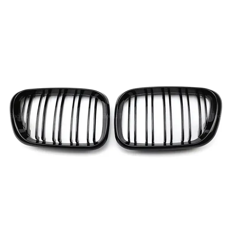 Thumbnail: Car Gloss Black Kidney Grill Dual Slats Racing Grill Replacement For BMW X5 E53