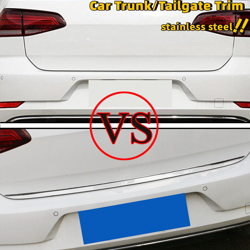 Stainless Steel Rear Trunk Door Cover Tailgate Trim For Vw Volkswagen Golf 7 7.5