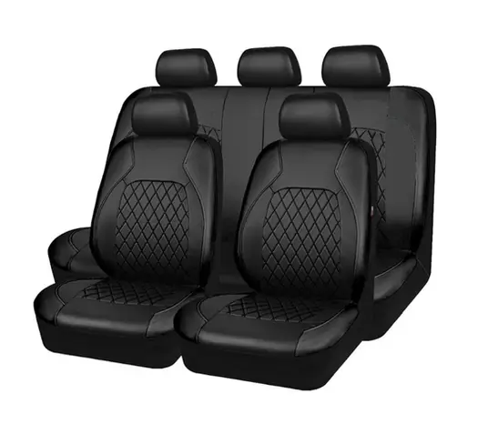 Thumbnail: SEAMETAL Full-Surrouded Car Seat Cover Breathable Leatherette Seat Cushion Anti
