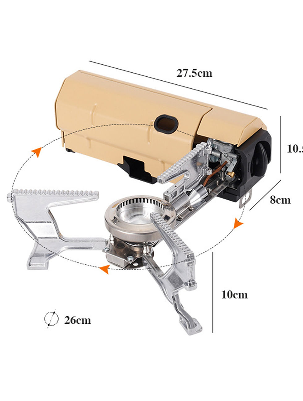 Thumbnail: Camping Gas Stove 2600W Portable Folding Cassette Stove Outdoor Hiking BBQ Trave