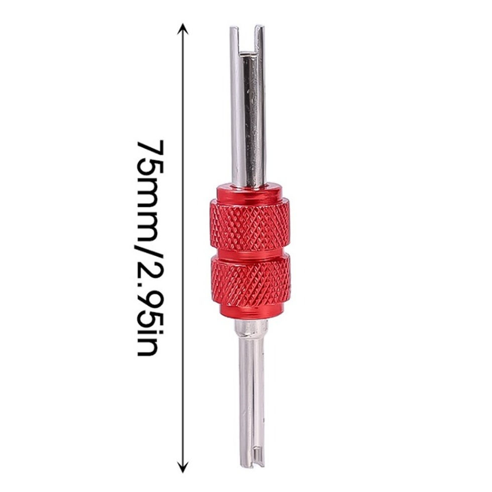 Thumbnail: Car Valve Core Wrench Aluminum Alloy Auto Tire Air Conditioning Valve Core Doubl