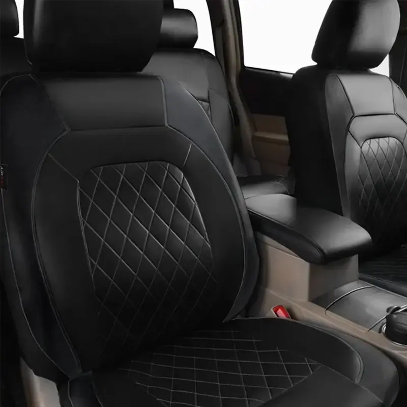 Thumbnail: Car Seat Cover Breathable PU Leather Full Surrounded Vehicle Seat Protection Cus