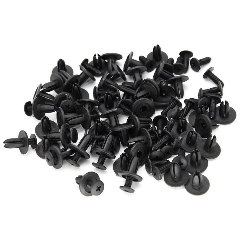 Thumbnail: 60Pcs 6mm Automotive Universal Plastic Screw Buckle Fender Leaf Cover Bumper Tru