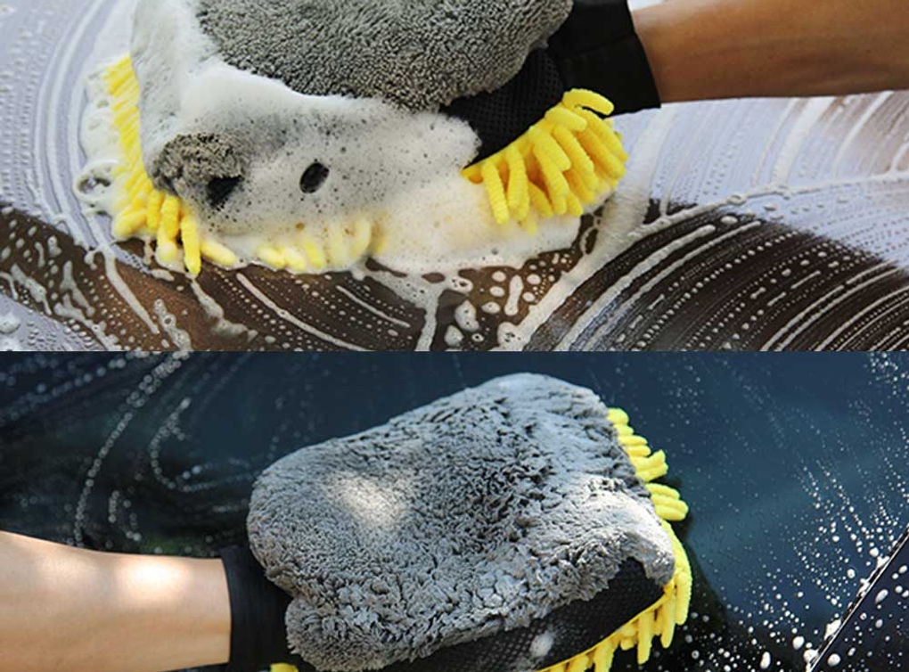 Car Wash Glove Coral Mitt Soft Anti-scratch for Car Wash Multifunction Thick Cle