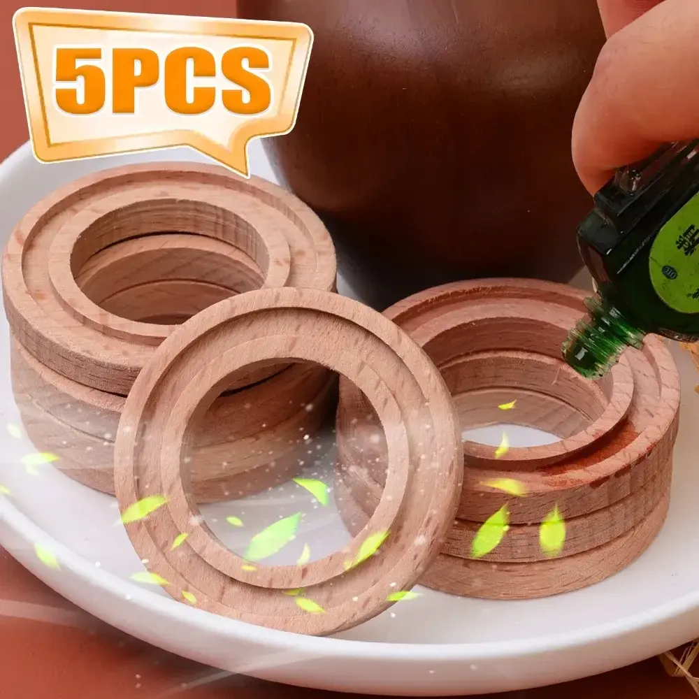 Circular Aromatherapy Wood Car Air Freshener Essential Oil Diffuser Absorb Perfu