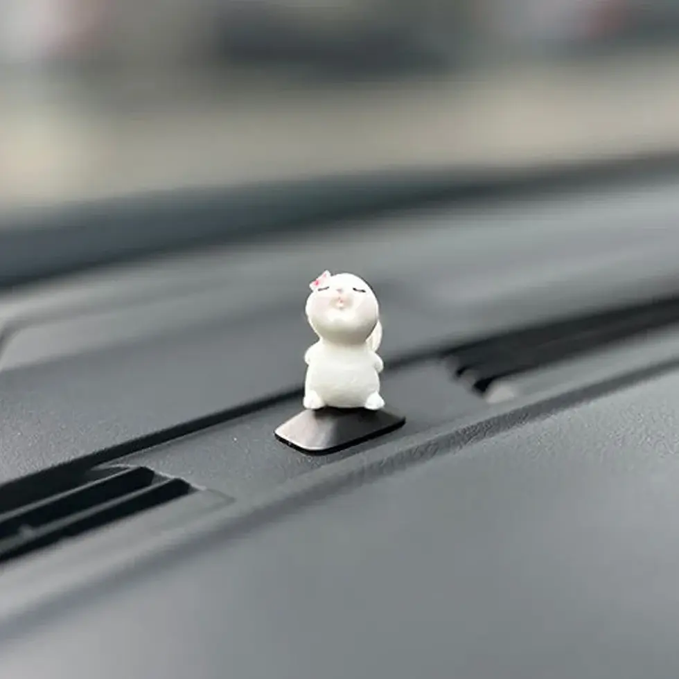 Thumbnail: Car Interior Center Console Decoration Mini Rabbit Miniature Vase Auto Ornaments