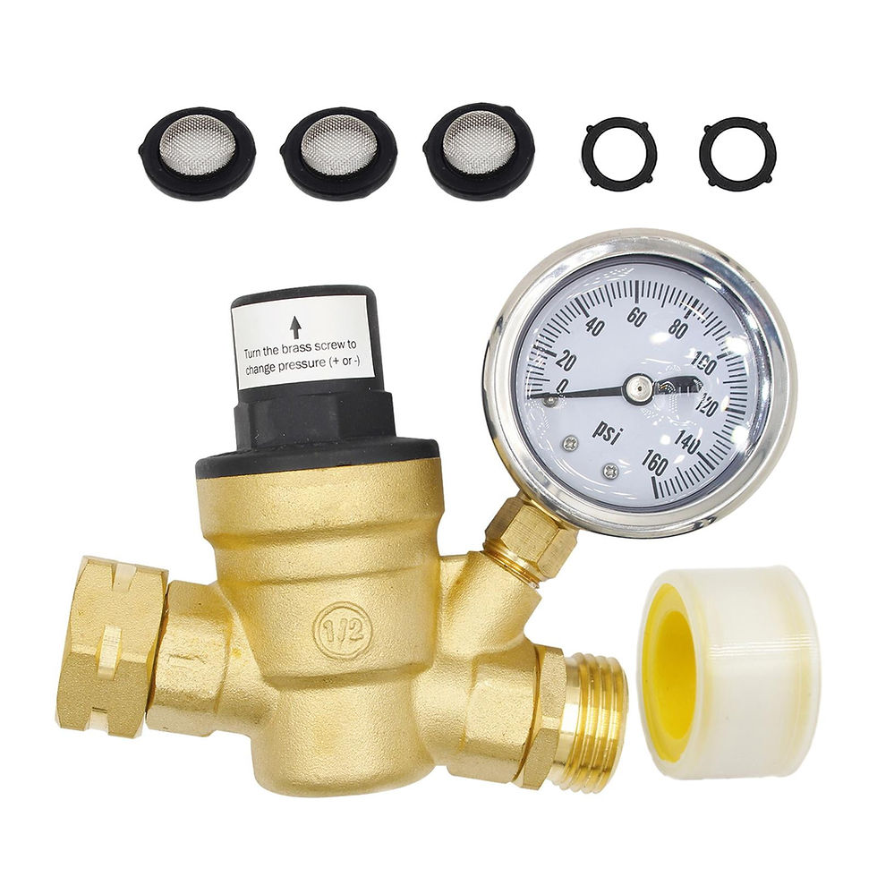 Thumbnail: Water Pressure Water Pressure Reducer 3/4in Camper Brass Hose Pressure Regu..