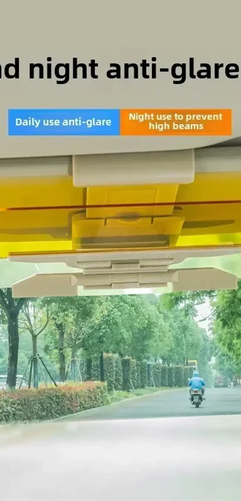 Car Visor, Day and Night Anti-Glare Visor, 2 in 1 Automobile Sun Anti-UV Block V