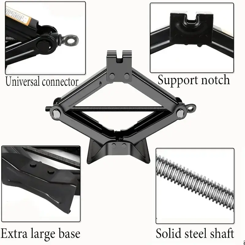 Thumbnail: Car Jack 0.8T/1T/2T Portable Labor-saving Hand-cranked Car Scissor Jack Car Repa