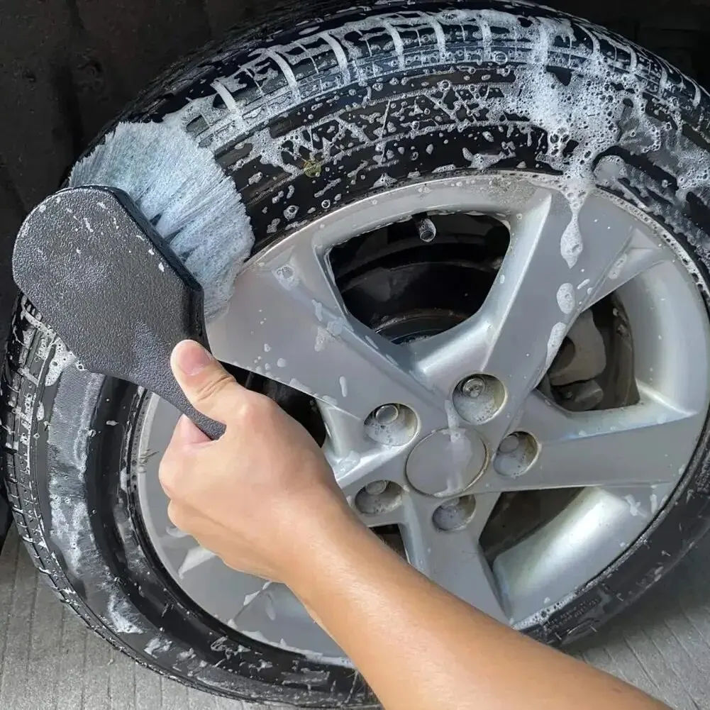Car Wheel Cleaning Brush Detail Brush Short Handle Tire Rim Washing Brush Vehicl