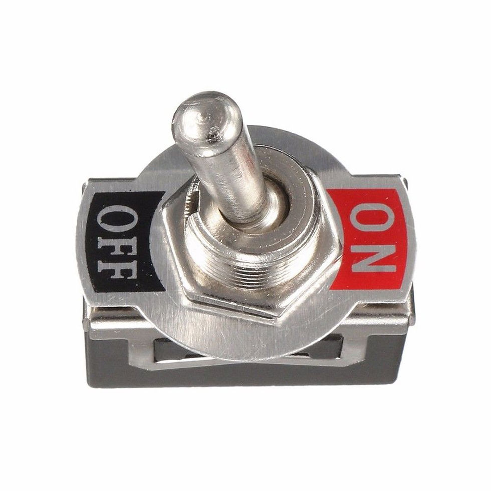Thumbnail: 1PCS DIY Toggle Switch ON-OFF 2Pin 2 Position Latching KN3C-101 6A/250VAC 10A/12