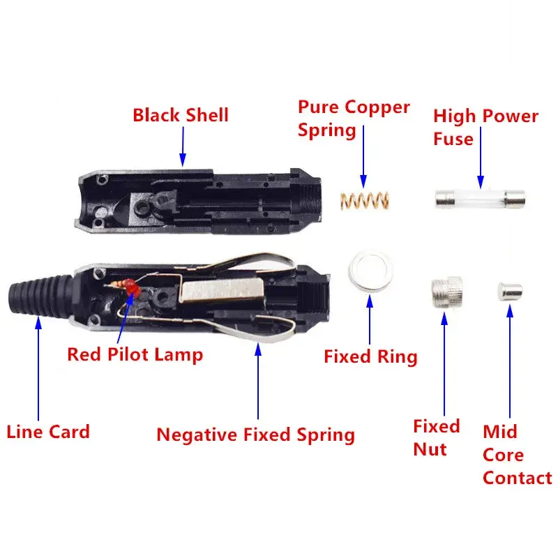 Thumbnail: 12V 24V Auto Male Car Cigarette lighter adapter LED Socket Plug Connector Adapte