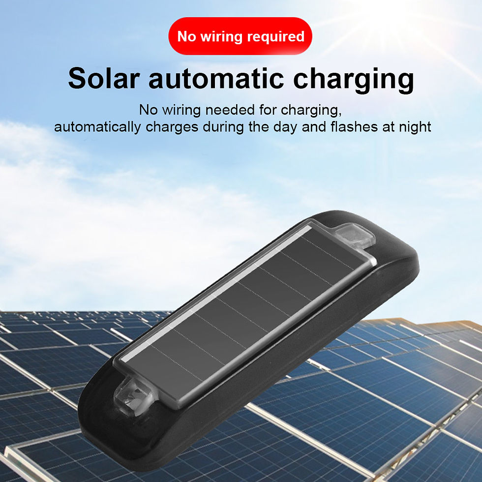 Thumbnail: Solar Power Car Alarm Warning Flash Light DC12V LED Flashlight Indicator Light A