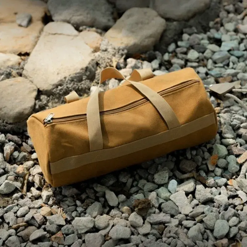 Camping Tools Storage Bag Large Capacity Cylinder Tent Stake Bag Lightweight Ten