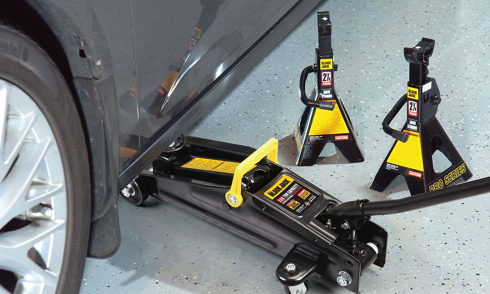 Thumbnail: 2.25 Ton Trolley Jack with 2.25 Ton Jack Stands in Case Black - T82253W