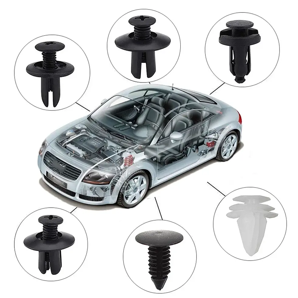 Thumbnail: 100pcs 6 Sizes Mixed Auto Fastener Car Bumper Clips Body Push Retainer Pin Rivet
