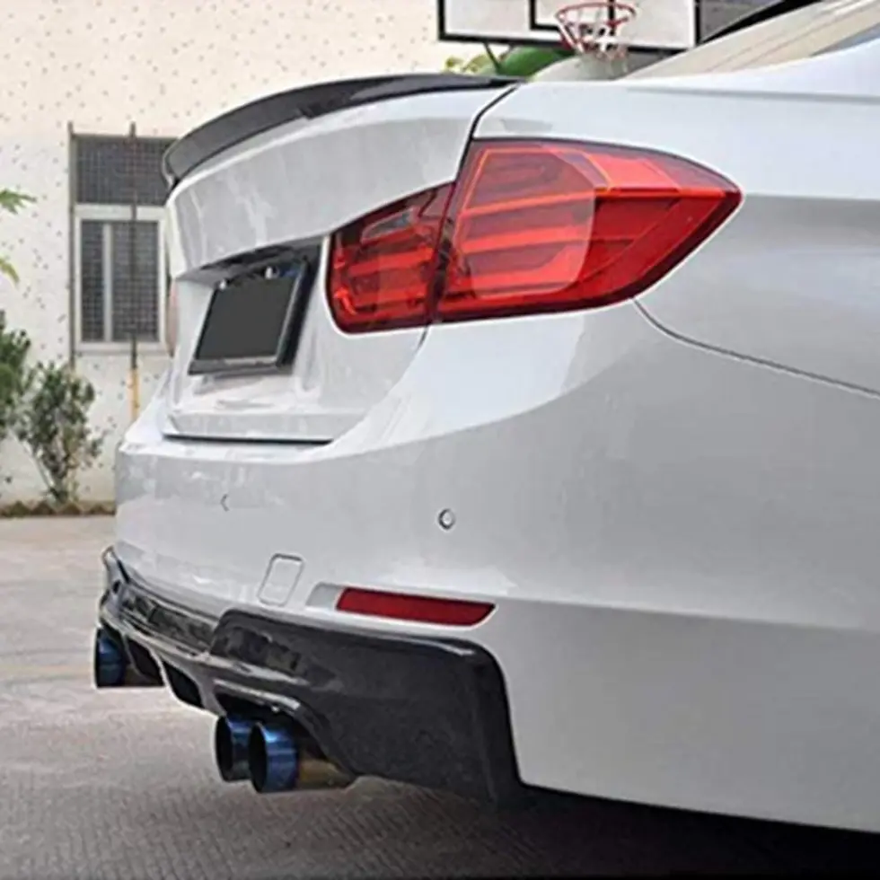 Thumbnail: Soft Car Spoiler Sticker Trim Trunk Universal Wing 120cm Black Bonnet Hatch Gate