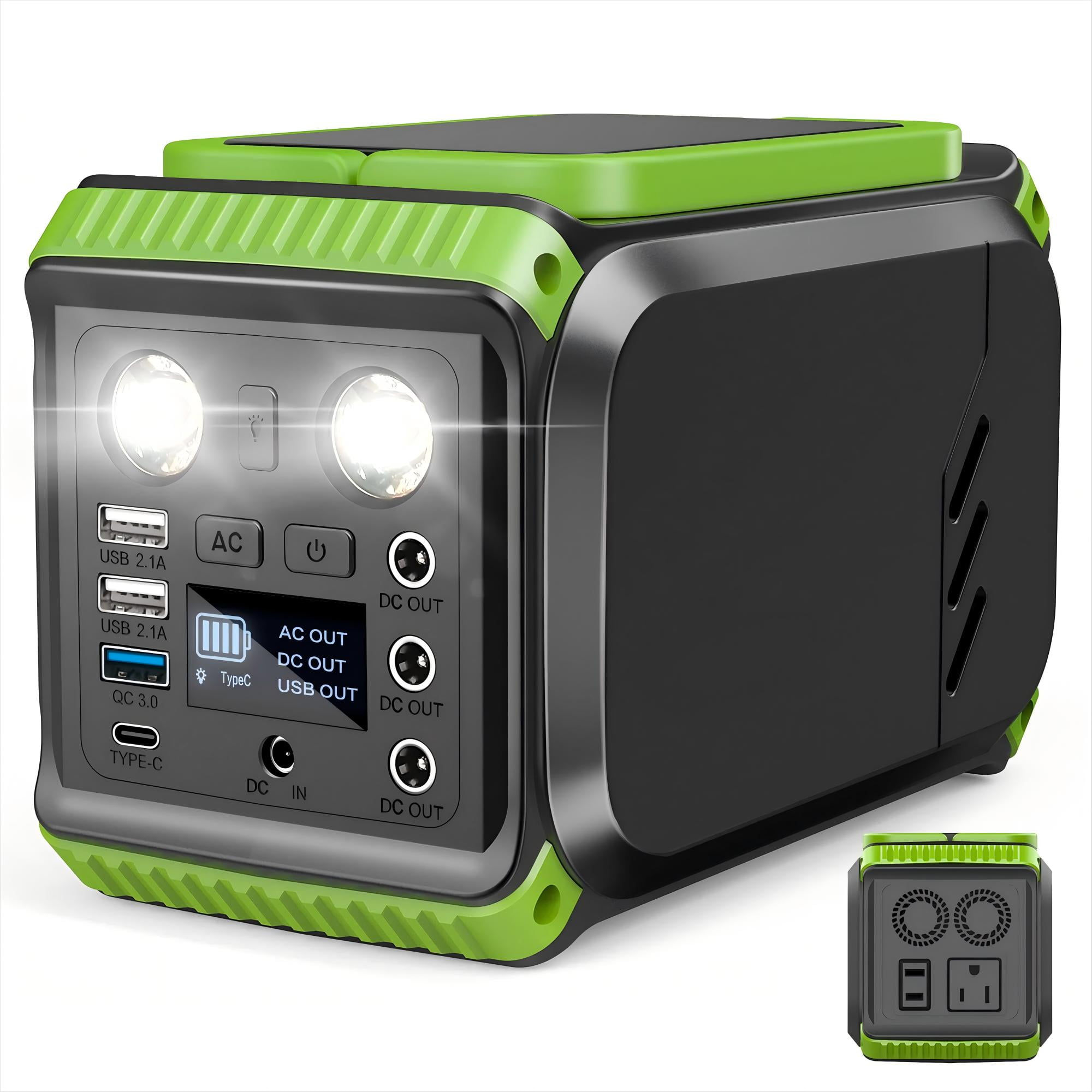 Qunler 200W Portable Power Station, 148Wh 40000mAh Solar Generator with 110..