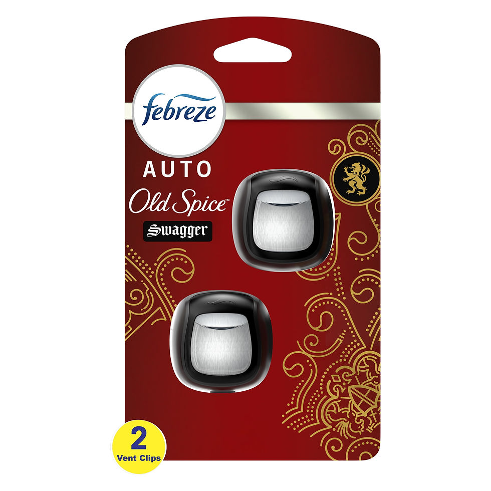 Febreze Auto Car Air Freshener Vent Clip Old Spice Swagger Scent, 2 Pack .0..