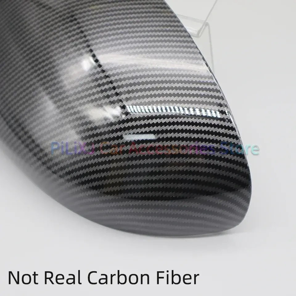 Thumbnail: Car Rearview Mirror Cover Lid Housing Wing Carbon Fiber Mirror Cap Painted Shell
