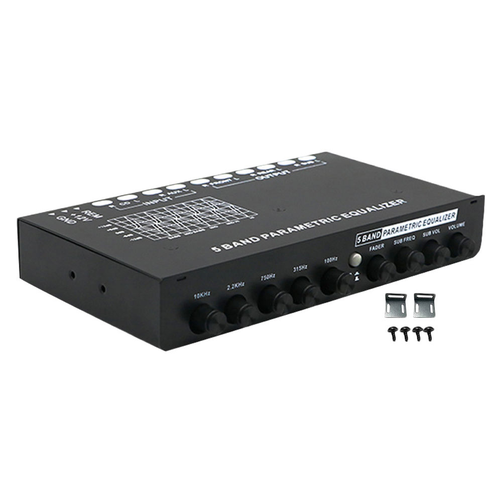 Multifunctional Car Audio EQ Tuning Crossover Amplifier 5 Band Car Equalizer Par
