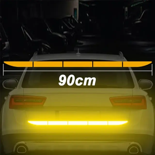 Thumbnail: 90cm Reflective Car Decal Safety Warning Reflector Tape Car Stickers Anti Collis