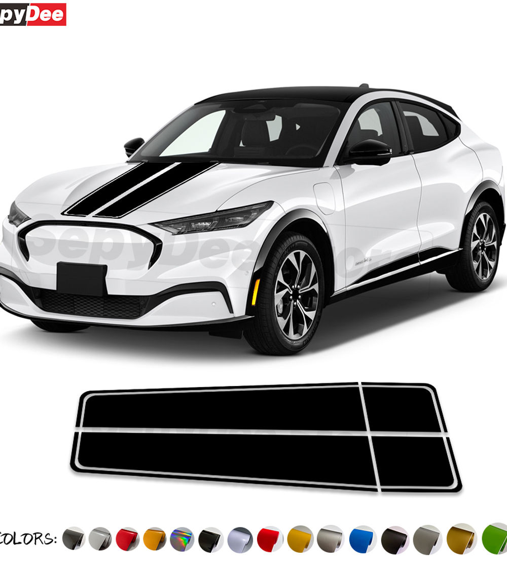 Racing Sport Car Hood Bonnet Stickers Trunk Tailgate Stripes Graphic Vinyl Film
