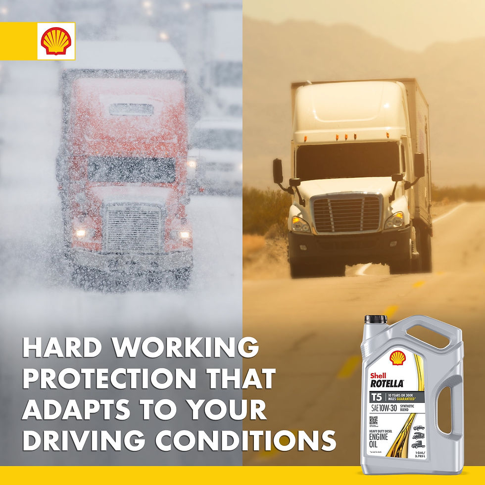 Thumbnail: Shell Rotella T5 Synthetic Blend 10W-30 Motor Oil, 1 Gallon (3 Pack)