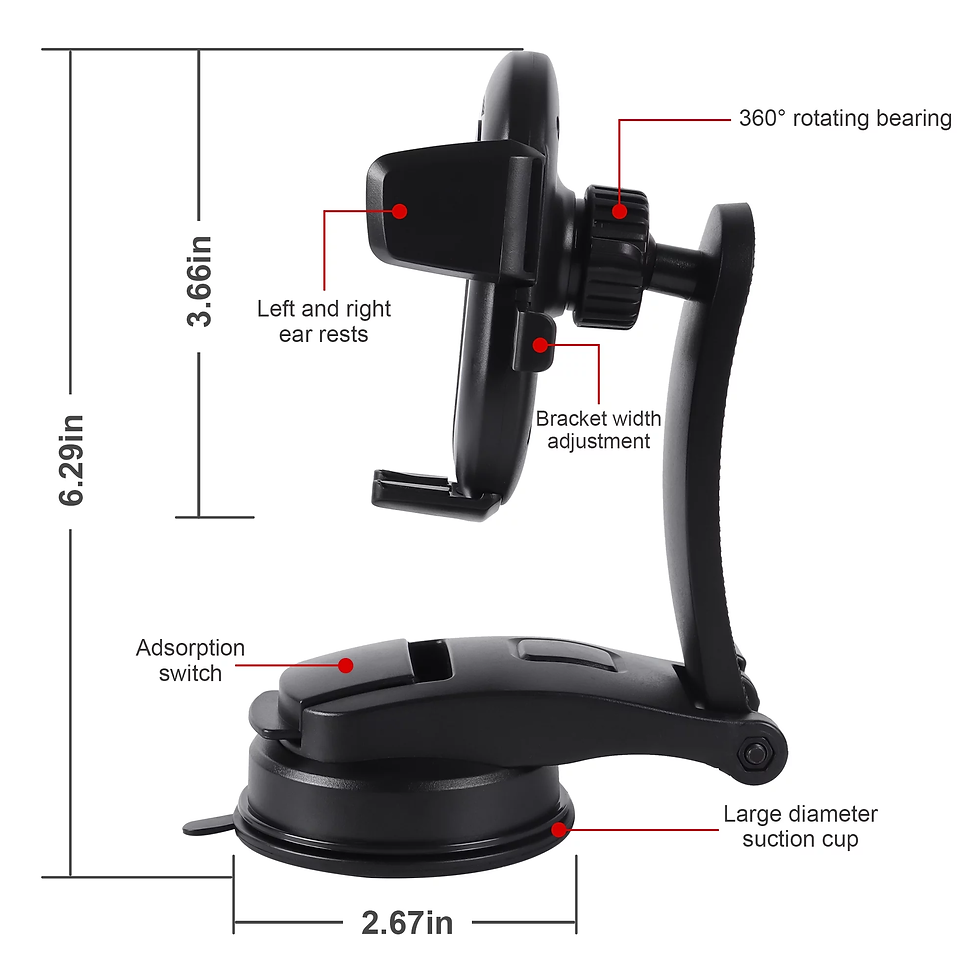 Thumbnail: Car Phone Holder Mount, Dashboard Phone Mount for Car, Adjustable Rotating Phone