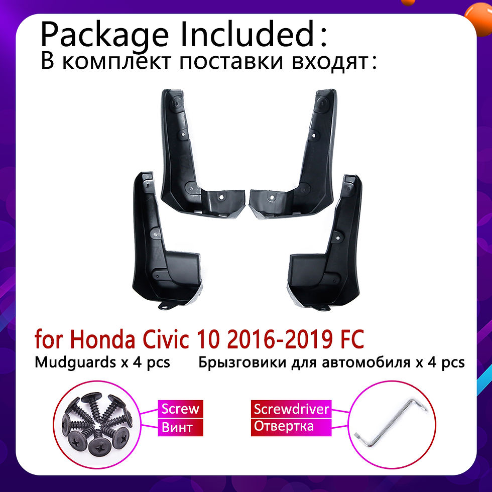 Thumbnail: Car Mudflap for Honda Civic FC FC1 FC2 FC5 10th 2016 2017 2018 2019~2022 Fender