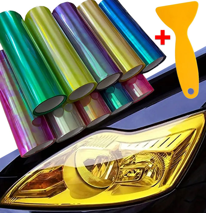 Gloss Transparent Light Black Smoke PVC Film Tint 30 X60cm Headlight Taillight W