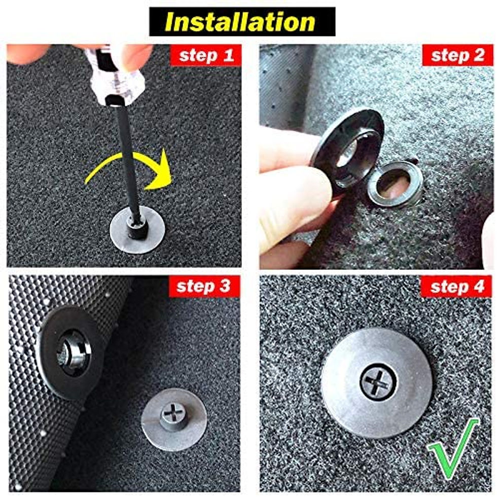 Thumbnail: 10pcs Universal Car Floor Mat Clips Retention Holders Grips Carpet Fixing Clamps