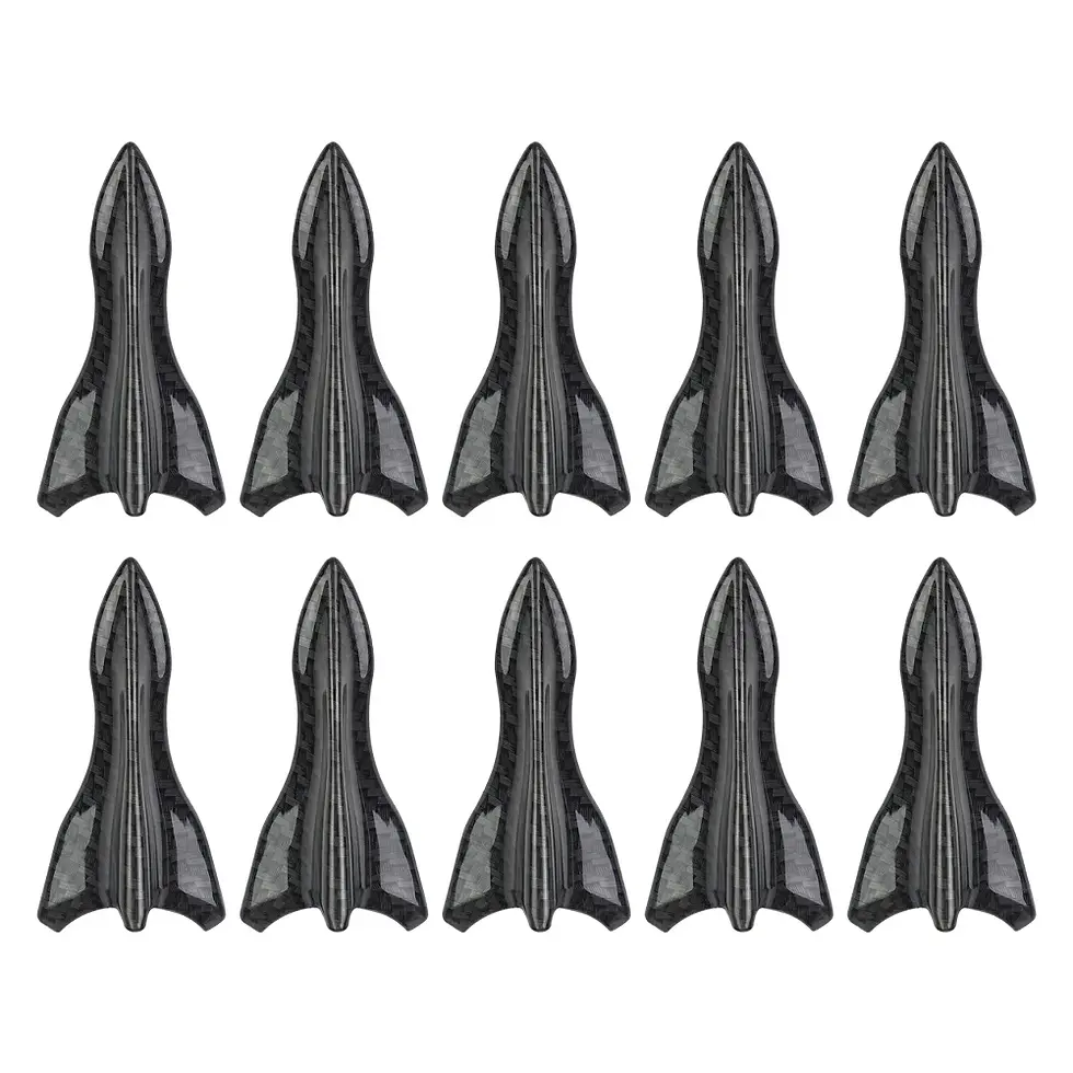 Thumbnail: 10Pcs Universal PU Rear Roof Shark Fins Spoiler Wing Kit Car Roof Spoiler Bumper