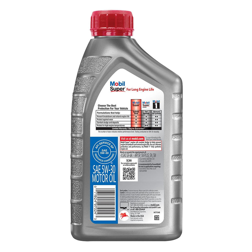 Thumbnail: Mobil 1 124404 Super Synthetic Blend Motor Oil, 5W-30, 6 Quarts