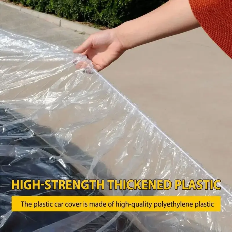 Thumbnail: Disposable Transparent Car Clothing Cover Dustproof Rainproof Transparent Paint