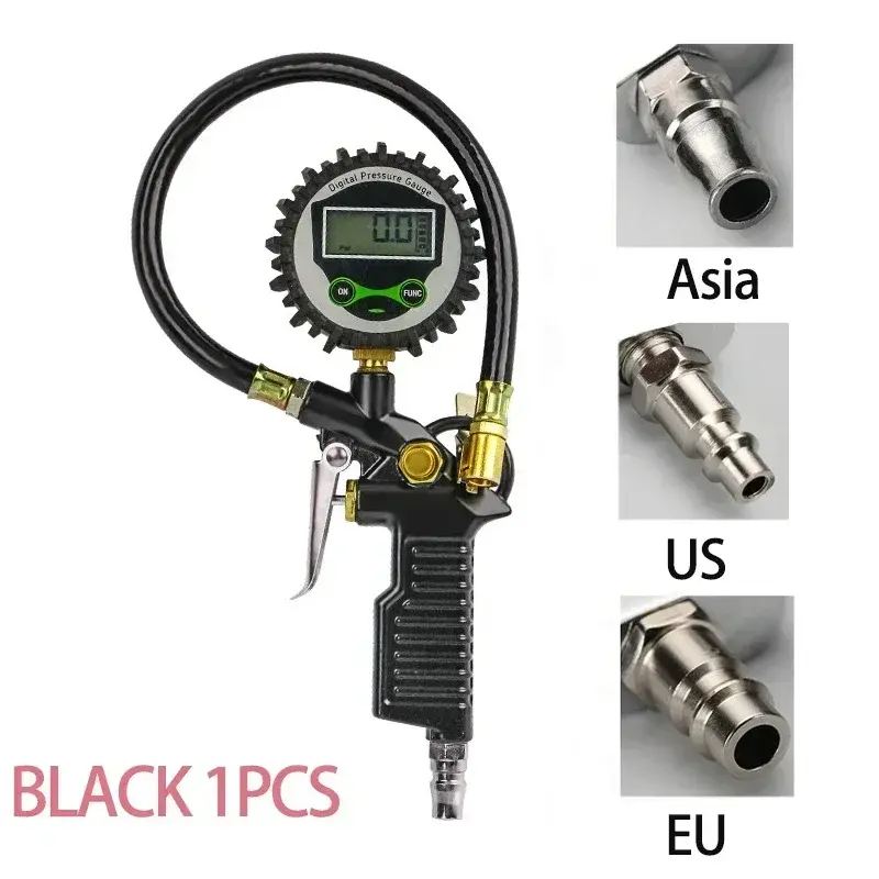 Thumbnail: Digital Display Air Pressure Gun Car EU Tire Pressure Inflator Gauge LCD Display