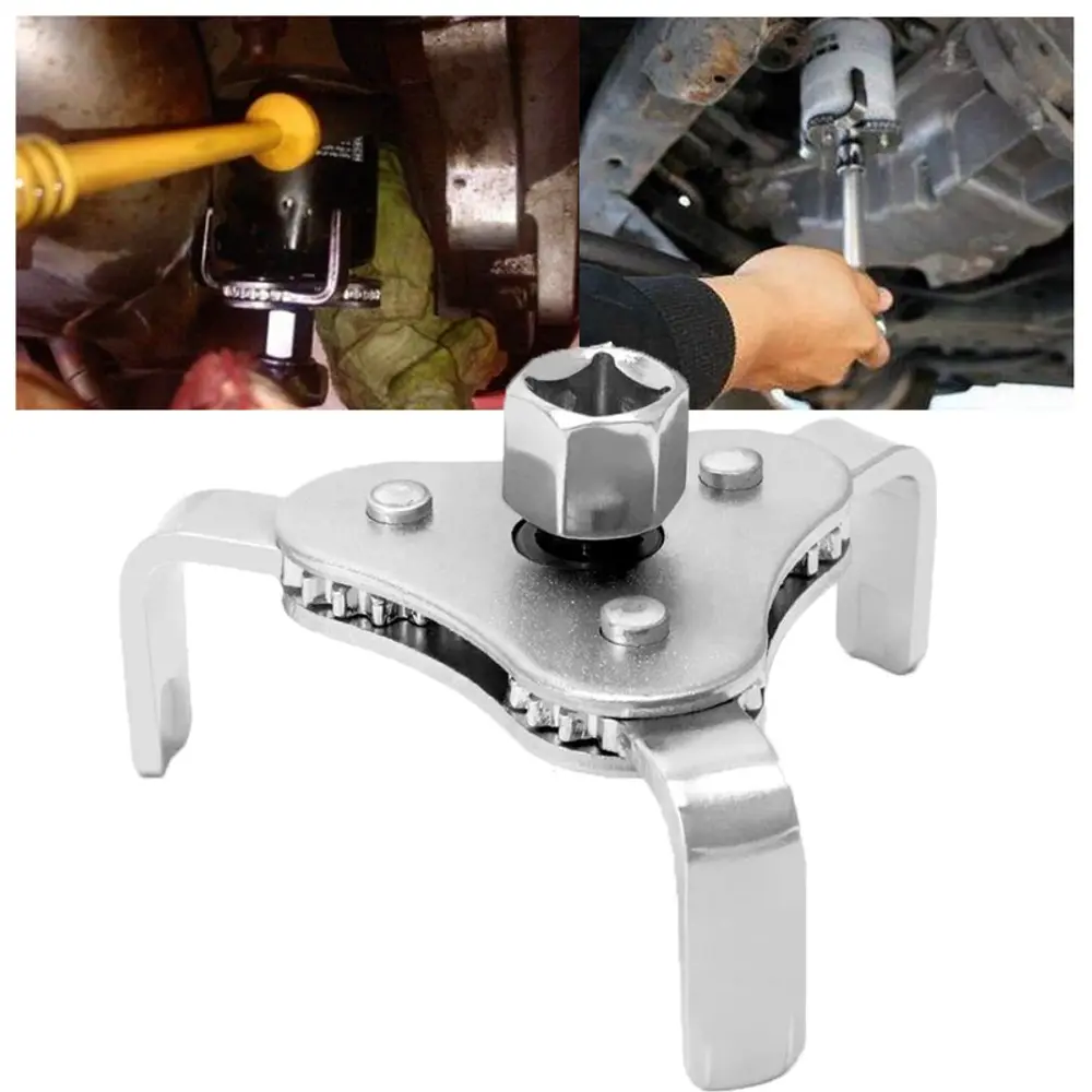 New universal flat three claw oil grid disassembly tool for automobiles Three fi