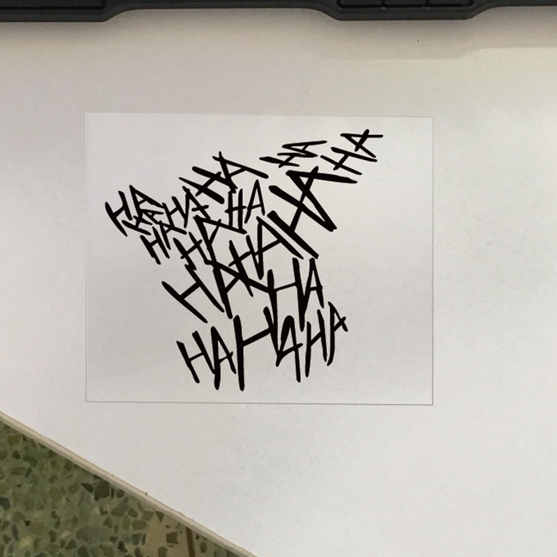 Thumbnail: Funny motorcycle helmet sticker Hahaha Reflective Type Motorbike Vinyl Waterproo