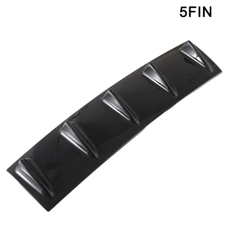 Thumbnail: 3/5 Shark Fin Car Rear Bumper Lip Diffuser Spoiler Sticker Protector Decoration