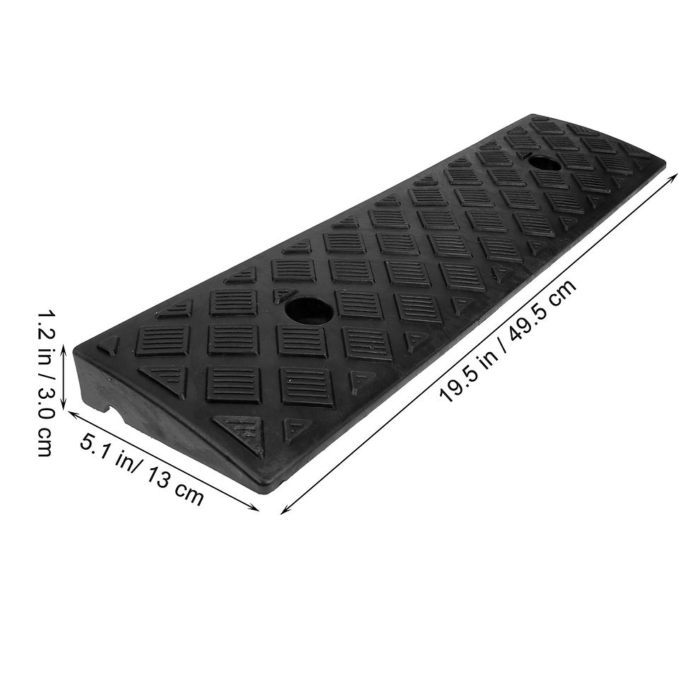 Thumbnail: Plastic Curb Ramps Threshold Ramp Slope Ramp for Driveway Car Motorcycle Lo..