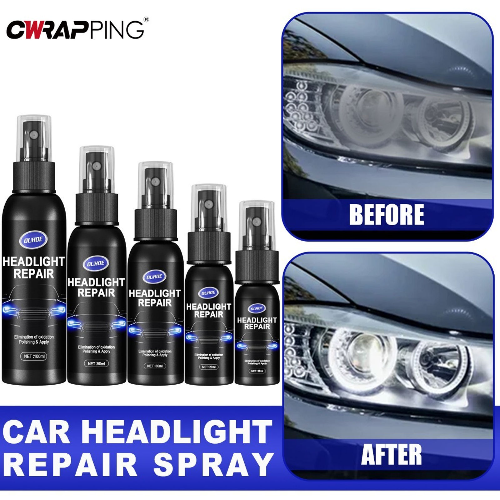 Car Headlight Restoration Polishing Kits Headlamp Repair Kits Car Light Polisher