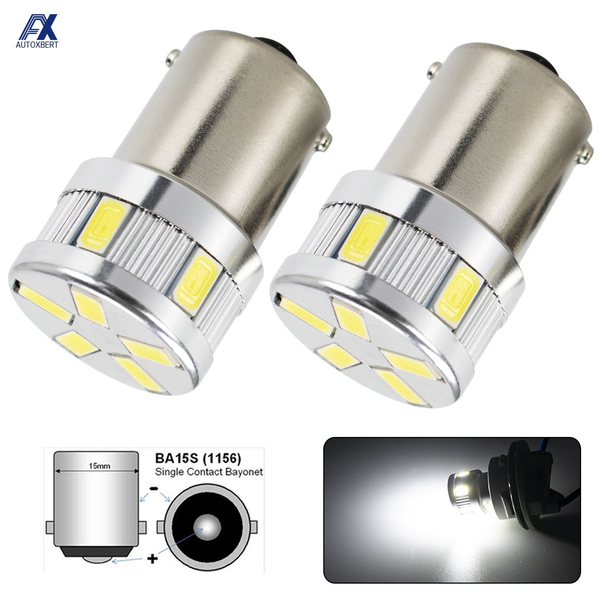 R5W Ba15S 1156 LED Bulbs Car Trailer Interior Lights Caravan Camper Lamp Sidelig