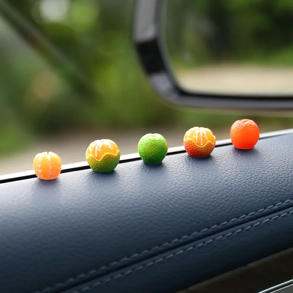 Thumbnail: 5PCS Car Ornament Pendant Cute Sugar Orange Auto Center Console Decoration Car R