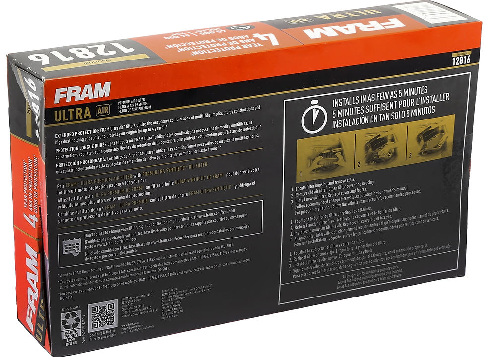 Thumbnail: FRAM Ultra Air XGA12816, Premium Engine Air Filter, 40K mile Protection for..