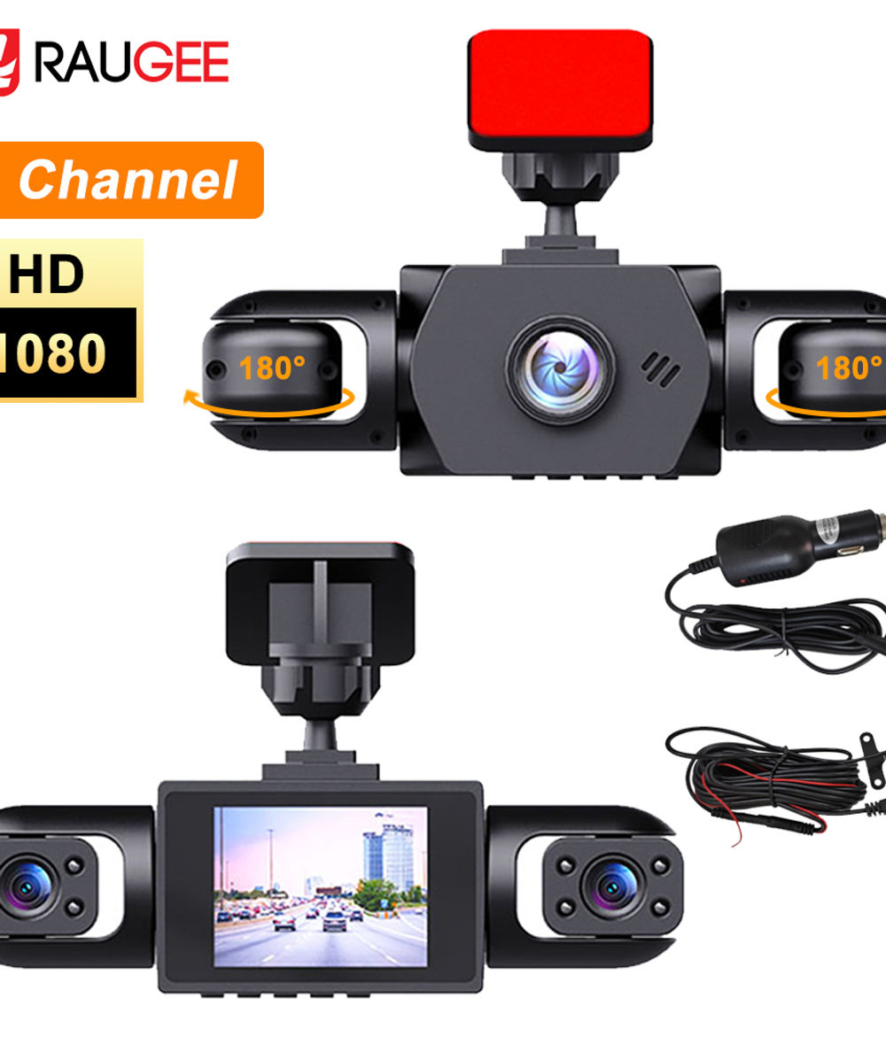 Dash Cam 4 Channel 360° Panoramic View Recording Car Camera HD 1080P Night Visio