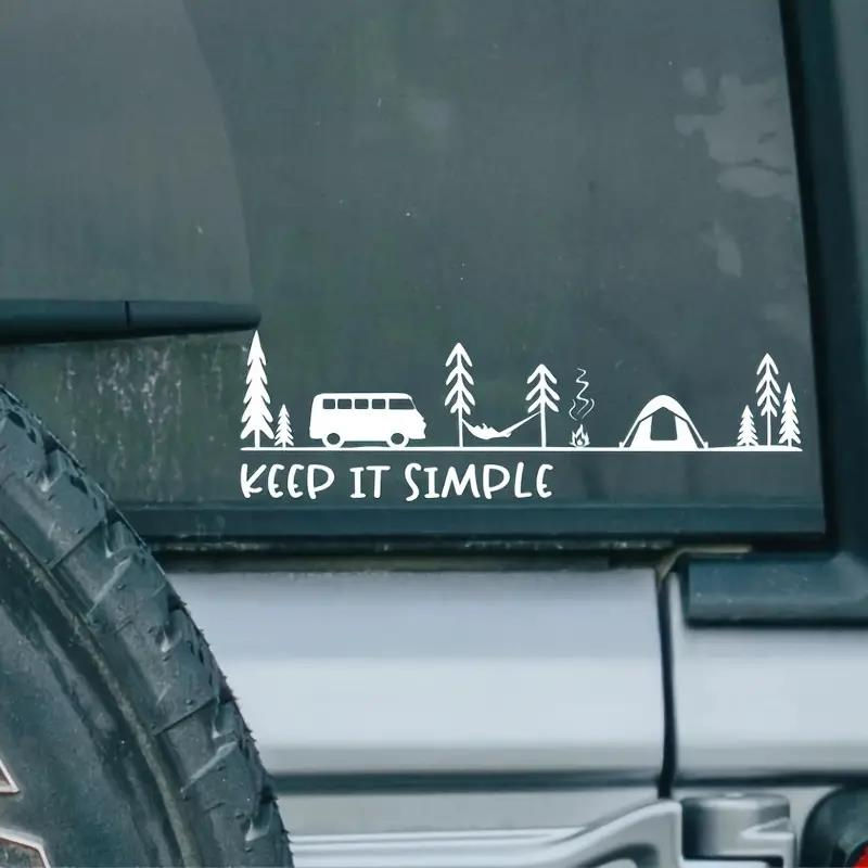 Camping Scene Car Decal Sticker for Truck - Keep The Minimalist Design Durable O