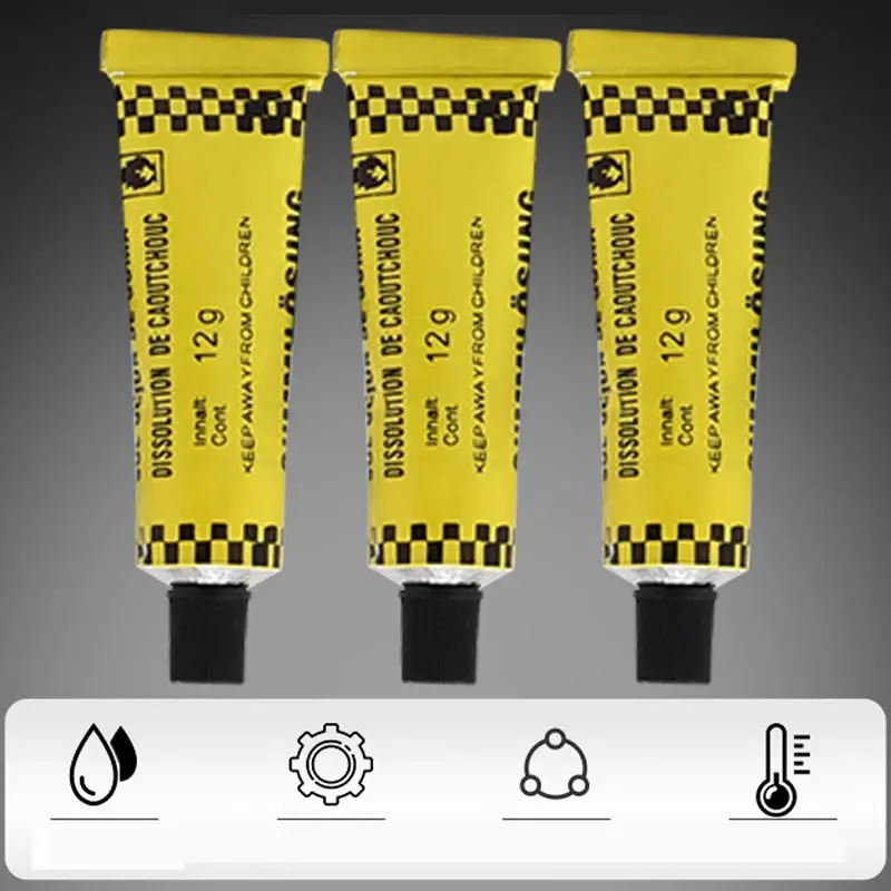 Thumbnail: 1-4Pcs Automobile Motorcycle Bicycle Tire Tyre Repairing Glue Inner Tube Punctur