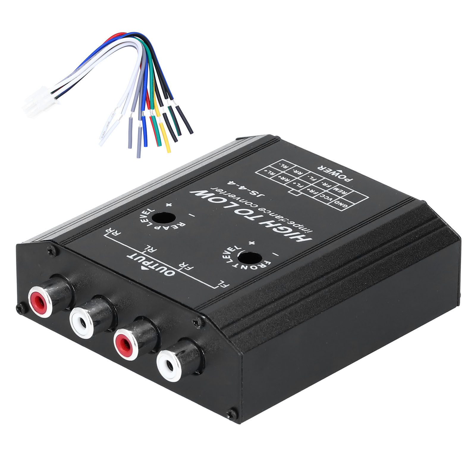 12V 4 Channel Audio Impedance Converter High to Low Line Car Stereo Radio Speake