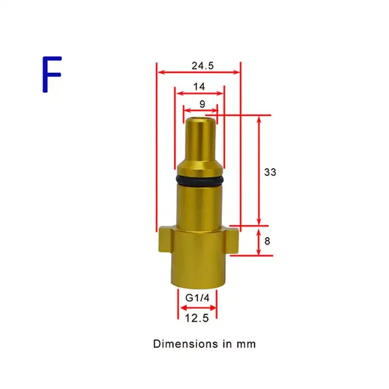 Thumbnail: Car Foam Nozzle Metal Adapter Foam Generator High Pressure Foamer Washer Adapter