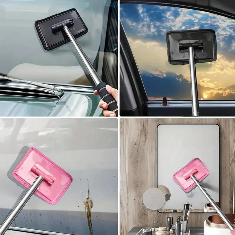 Thumbnail: Car Front Windshield Defogging Brush Telescopic Long handle Car Household Glass